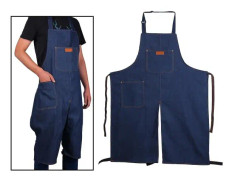 Mode Keramik Denim Split Ben Förkläde Justerbar nackrem för artist