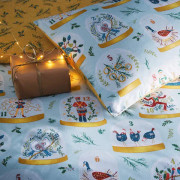 Furn Twelve Days of Christmas Cover Set Dubbel Röd Röd Dubbel