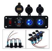 12v uttag DC 12volt USB uttag Panel Förkabeld cigar