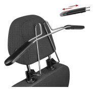 klädhängare för bil, jackahållare Nackstödsförlängare, hängare för bil, hängare för bilresor, klädhängare för nackstöd 40-52 cm