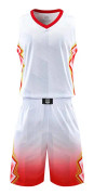 Baskettröjor och shorts för herrar, laguniformer med fickor Träningsoverallsuniformer vit—4XL