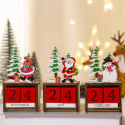 3 julpynt i trä Gör-det-själv-prydnader Nedräkningskalender Old man snowm
