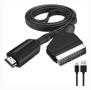 Hdmi till scart-kabel 1 meter lång direktanslutning Praktisk konvertering Fk