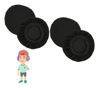 Hörlursfodral, 4 st Hörlursfodral, hörlursskydd för hörlurar Tvättbara och töjbara, återanvändbara svettfodral för hörlurar Passar 6-7,5 cm headset
