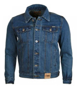 Duke Mens Western Trucker Style Jeansjacka Large Stonewash Stonewash Large