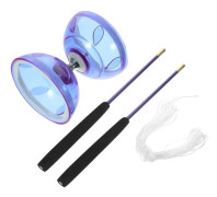 1 set Kid's Diabolo Plaything Kinesisk jojo jonglering leksak kompatibel med fitness (lila) -ES Assorted Color 15X12.5 cm