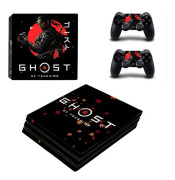 Ghost of Tsushima Play Station 4 Pro självhäftande skin - Kompatibel med PS4PRO - Omslag för att anpassa konsolen - Avtagbar vinylfilm - HD-kvalitet