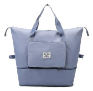 Hopfällbar resväska, stor kapacitet hopfällbar sport gym väska, lätt vattentät väska Holdall Tote Carry on Hand Bagage（Blå） Blue