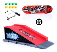 Mini Finger Skateboard Venue Set Barnens Leksak Skatepark Park Ramp B