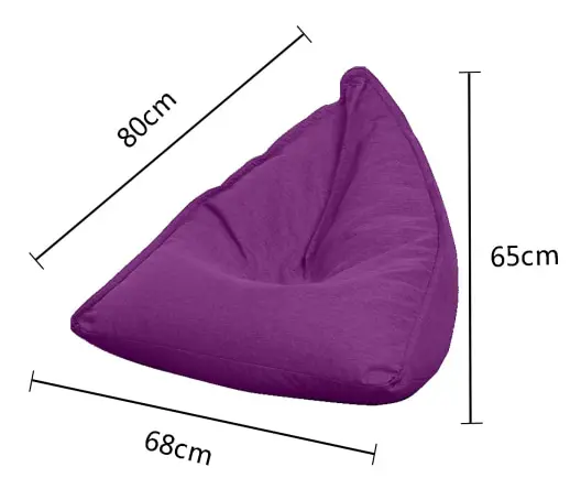 Bean Bag Chair Förvaring av gosedjur för lat soffa Stolar Beanbag överdrag Vattentätt Puff Couch Cover för vuxna och barn (lila, 68*80*65cm)