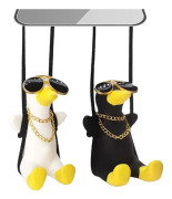 Set med 2 bilspegelhängsmycken, gungande anka bilinredning, bilinredning prydnadsföremål, unisex