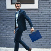 1st Blå Case Bag Portfölj Office Zipper Portable Kit Herr Portföljfil