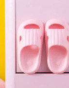 Flickotofflor Pojke Kudde Slides Sandaler Snabbtorka tofflor för barn Baby Anti-kollision Barn Mjuk, halkfri massiv massagetofla ---Rosa （180 Yard）