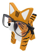1 st 3D-djurglasögonhållare i trä (kattform)