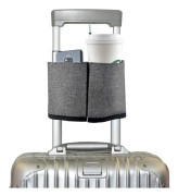 Mugghållare för bagageresor Hands-free dryckeshållare - Rymmer två kaffekoppar - Passar rullande bagagehandtag - Present till flygvärdinnor Resenärer