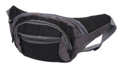 Utomhus Stor kapacitet Vattentät Nylon Multifunktionell Svart Sport Fanny Pack