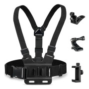 Mobiltelefon Bröstfäste Sele Remhållare Clip Bröstband set