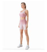 Familjesexig träningsoutfit för kvinnor ,Sommar Casual Gym Workout Löpning träningsoverall Outfits Sportkläder Yogakläder-Rosa(M)