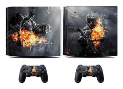 Play Station 4 Pro Call Of Duty klistermärke - Kompatibel med PS4PRO - Omslag för att anpassa konsolen - Avtagbar vinylfilm - HD-kvalitet