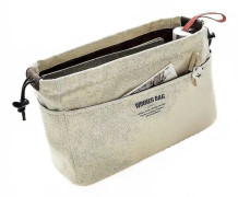 Canvas Purse Organizer Väska Organizer Insats med fack Makeup Organizers Purse Organizado
