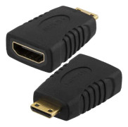 Deltaco HDMI-adapter, mini HDMI-hane till HDMI hona