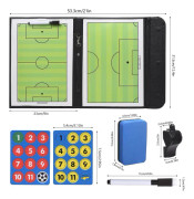 Football Tactics Board 2* Magnetic Pen +2* Magnetic Plate +1* Eraser +1* Whistle Football Coach Instruction Board