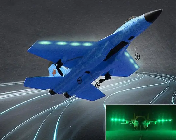 Nytt Su-35 Rc-flygplan 2.4g Fjärrkontroll Fighter Epp Skumleksaker Barn Present Blå En Storlek