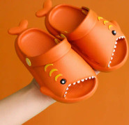 LEAX Toddler Pojkar Flickor Rutschkana Sandal Dinosaur Småbarn Flip Flops Utomhus Inomhus Hem Barn Sommar Vattenskor-----Orange（150 Yard）