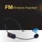 Svart Bärbar Fm Trådlös Mikrofon Headset Radio Megafon För Reseguide Undervisning Möte Föreläsningar Tillbehör