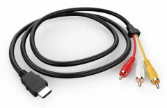 HDMI till RCA-kabel 5ft/1,5m HDMI till 3RCA-kabel Ljud Video AV Komponent Konverter Adapter Kabel