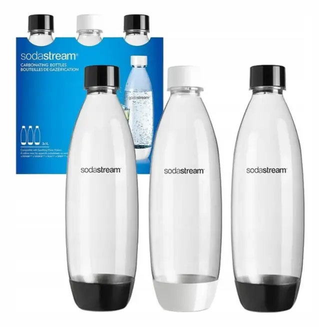 Set med 3 Fuse 1L Sodastream-flaskor