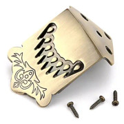 Mandolin Gitarr Tailpiece med Cover och Skruvar Kit för Mandolin Del Ersättning Guitar Maker Blommönster 8-strängad