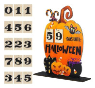 Halloween Adventskalender Trä Nedräkningskalendrar Skylthus Heminredning Skrivbordsprydnader Halloweendekoration 2023