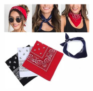 3-pack Bandana Paisley Svart, Röd, Vit - 55x55 cm flerfärgad