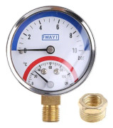 10 Bar Nedre ingång 120 Temperatur Tryckmätare Termomanometer 1/8/1/4 G3 4