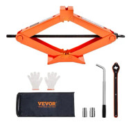 Scissor Jack, 2,5 Ton/5512 lbs Scissor Car Jack, 3,7"-17,1" Lifting Range Scissor Lift Jack med spärrhandtag och L-skiftnyckel, bärbar däckdomkraft fö