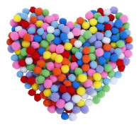 (500 stycken)Pom poms Hantverk elastiska mini pom poms dekorationer bollar för hobbytillbehör 2,5 cm olika färger för barn DIY kreativa hantverk