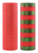 Deco Poly mesh med metallfolie 10 tum x 30 fot varje rulle