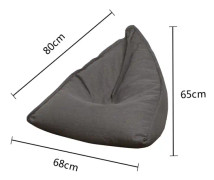 Bean Bag Stol Gosedjur Förvaring Lazy Soffa Stolar Beanbag överdrag Vattentätt Puff Couch Cover för vuxna och barn (mörkgrå, 68*80*65cm)