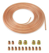 7,6 m bromskopparledning, slangbromsslang, OD 4,76 mm, ID 3,3 mm med 16 muttrar
