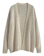 Överdimensionerad filttröja Handstickad cardigan Shrug Damtröja