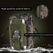 Slitstark multifunktionell unisex utomhus Portable Tactics Sports Midjeväska (Digital Jungle)