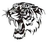 Wild Tiger Predator-dekal i bilhuv Vinyldekaler Dekaler Djurdekor