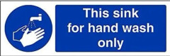 VSafety 44055 AX-R Obligatorisk restaureringspanel, styv plast,``, Detta handfat för handtvätt