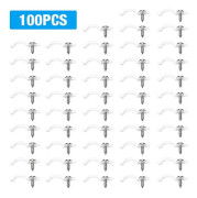 100 st Monteringsfästen Clip Ensidig Fixing Clips Skruvar Clips