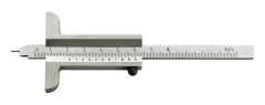Djupmått med mätstång, Mätområde: 300 mm, Modell utan låsskruv, Längd. av bas 150 mm