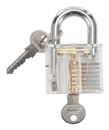 Transparent Cutaway Practice Ta bort hänglåslåsnyckel