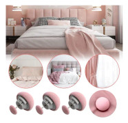 Påslakanhållare, 16 delar cover , rund svamphållare med knapp, påslakanhållare cover med låda (rosa)