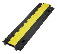 Kabelskyddsramp, 2-kanals, 22 000 lbs/axel Kapacitet Heavy Duty TPU-trådkåpa Rampslangskydd Rampuppfart, trafikfartshinder med TPR-öppningsbar toppkå