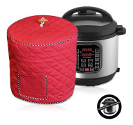 Skräddarsytt dammskydd med fickor för 6 Qt/8 Qt tryckkokare - Röd - Kompatibel med Instant Pot